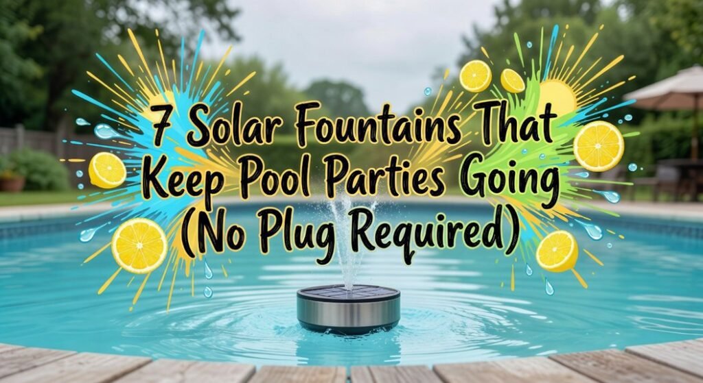 solar powered pool party fountains