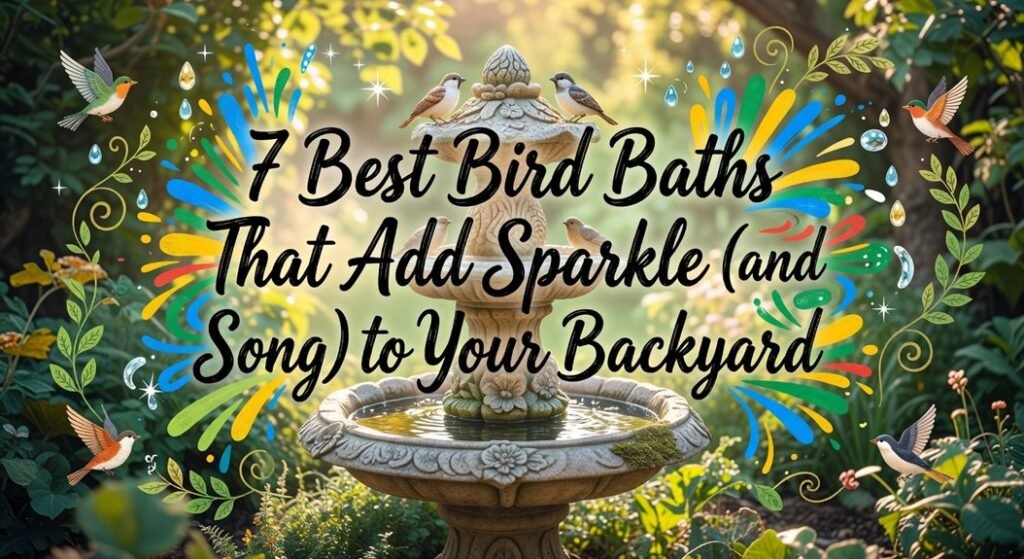 sparkling backyard bird baths