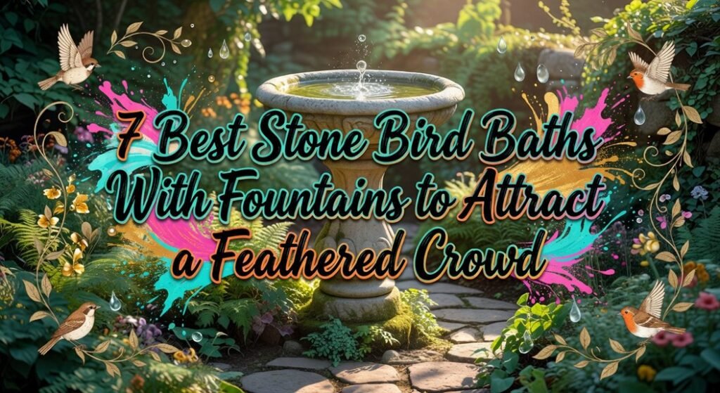 stone fountain bird baths