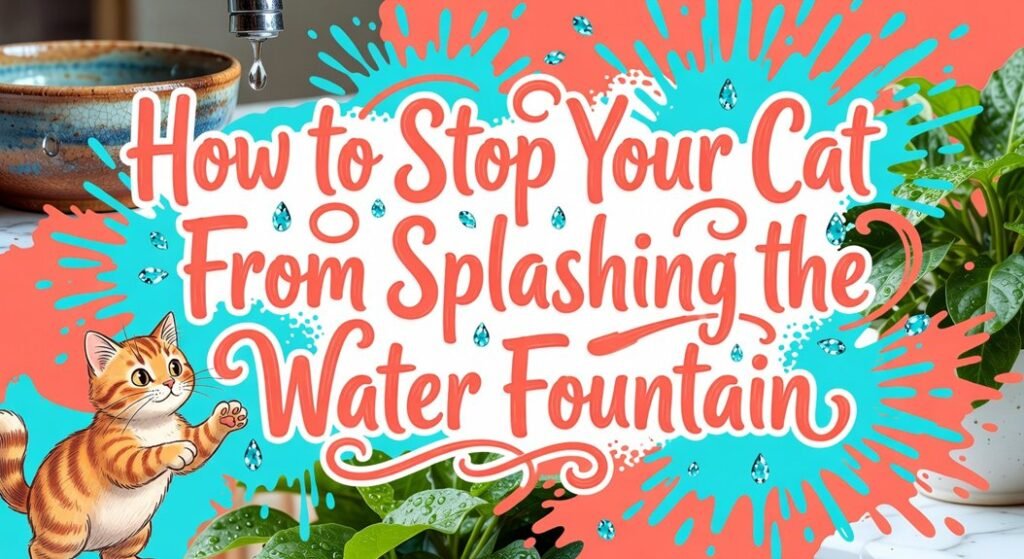 stop cat splashing fountain