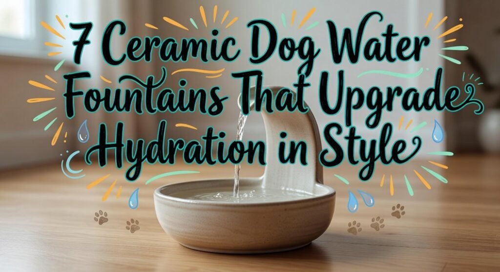 stylish ceramic canine fountains