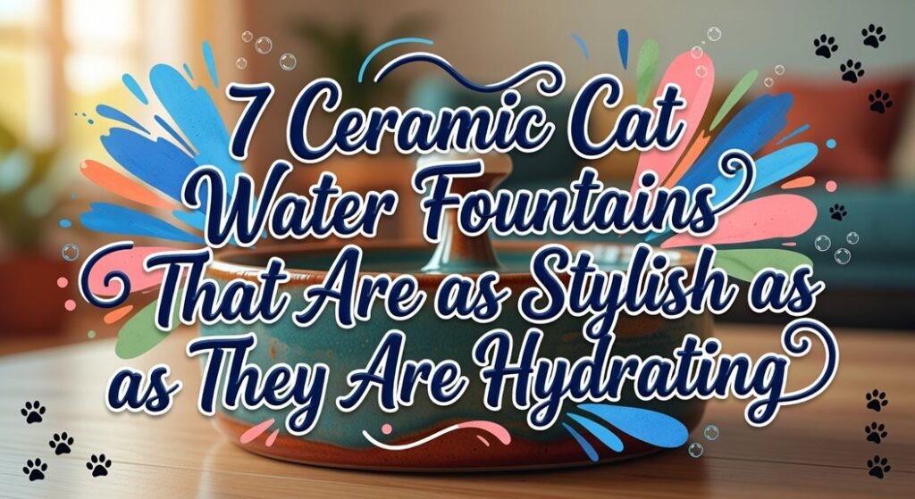 stylish ceramic feline fountains
