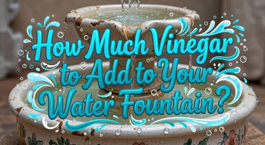 use vinegar water fountain