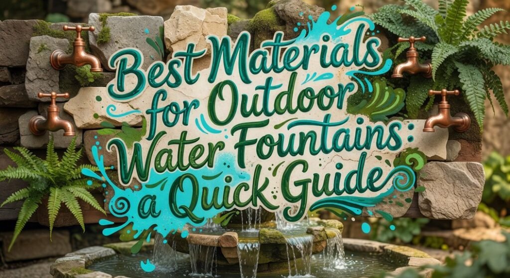 water fountain material recommendations