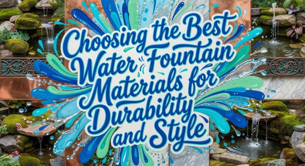 water fountain materials