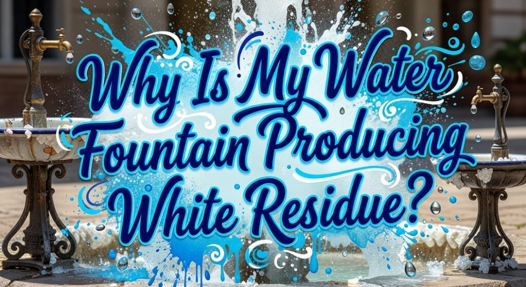 water fountain white residue