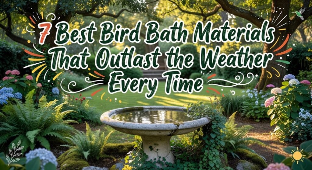 weather resistant bird bath materials