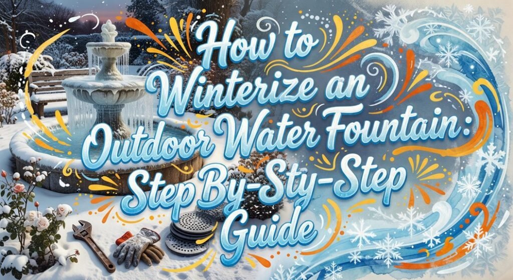 winterize outdoor fountain steps
