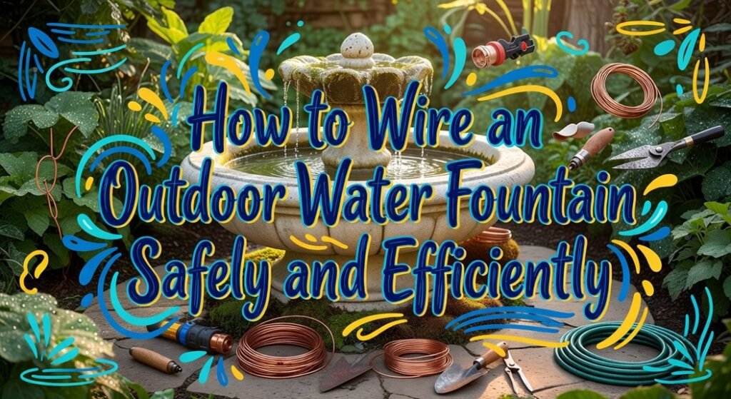 wire outdoor fountains safely